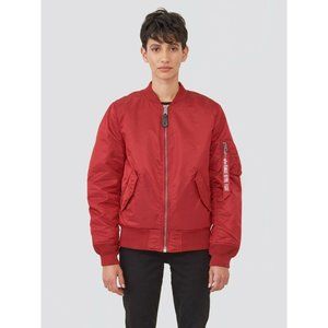 Alpha Industries MA-1 Red Nylon Reversible Bomber Flight Jacket Extra Small New